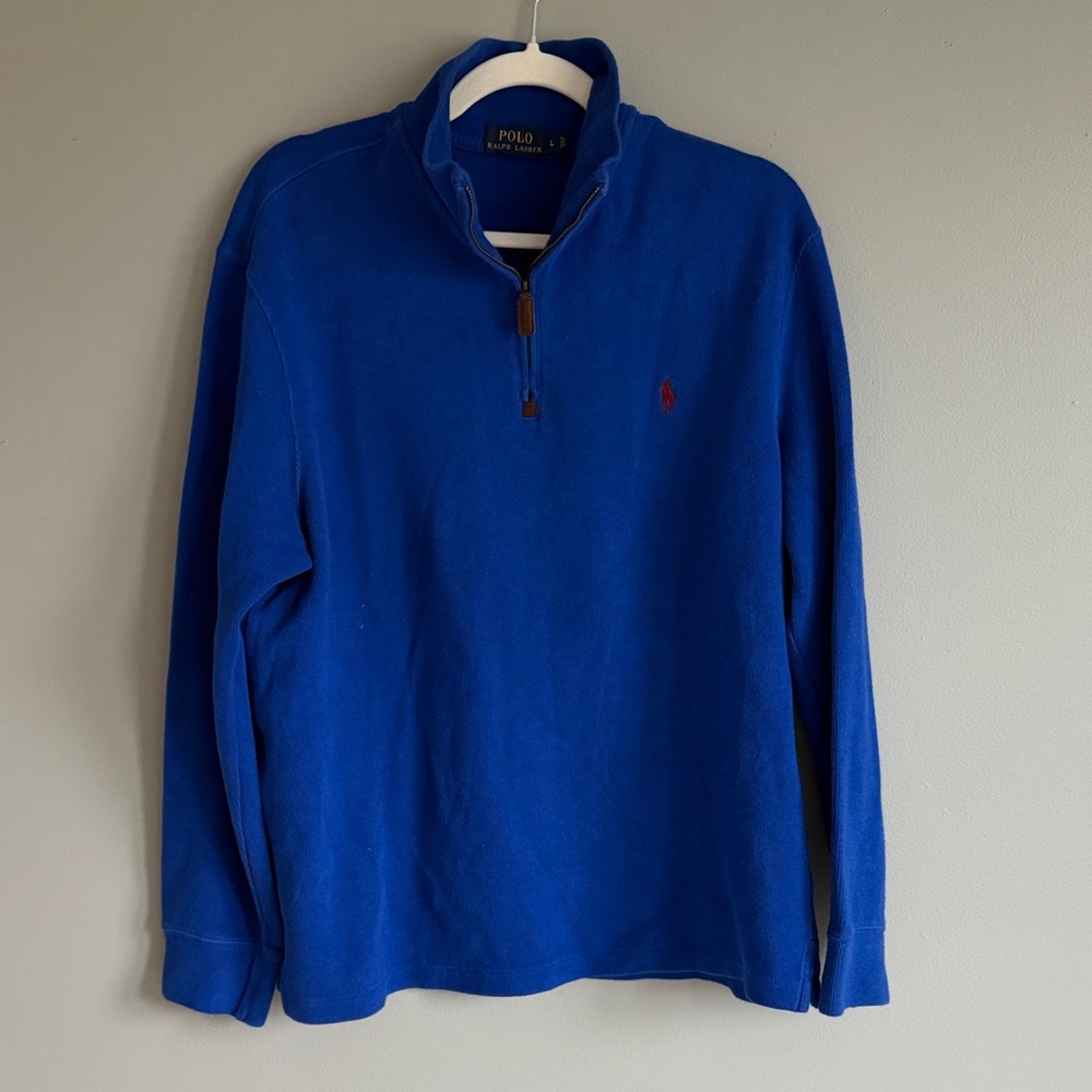 Ralph Lauren Royal Blue Quarter-Zip Sweater